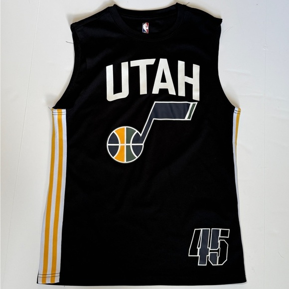 Utah Jazz Donovan Mitchell Mens S Jersey Tank Top Sleeveless NBA black - Picture 5 of 6